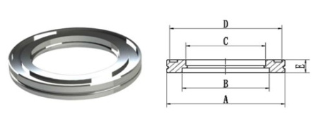 Фланец под сварку ISO-K 63 (нержавеющая сталь)